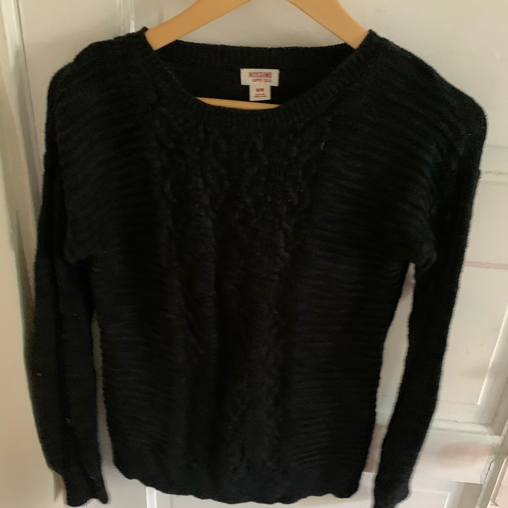Black knit sweater